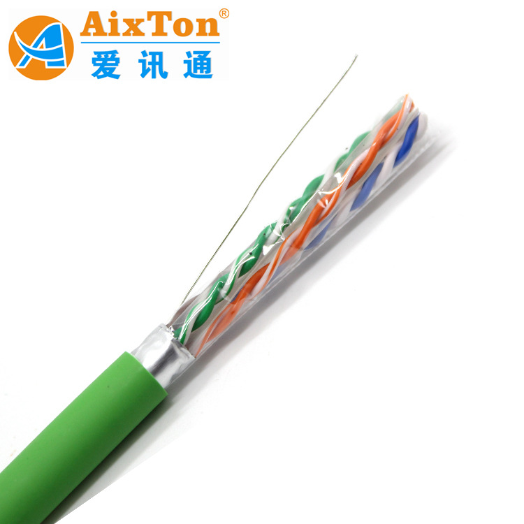 超六类单屏蔽网线 CAT6A F/UTP万无氧铜10G万兆屏蔽网线-阿里巴巴