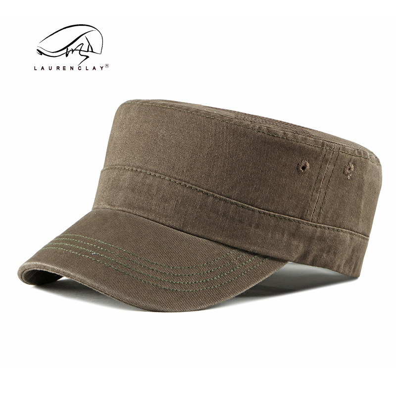 Sombrero de algodón estilo coreano al por mayor sombrero de copa plana para hombre Four Seasons gorra de pico universal para mujer sombrilla de protección solar casual sombrero militar