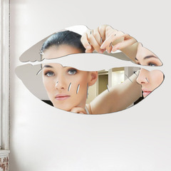 Lipstick Mirror Wall Sticker 3D Film Top Sheet 240X55mm Bottom Sheet 250X75mm Weight Around 40g Self-adhesive