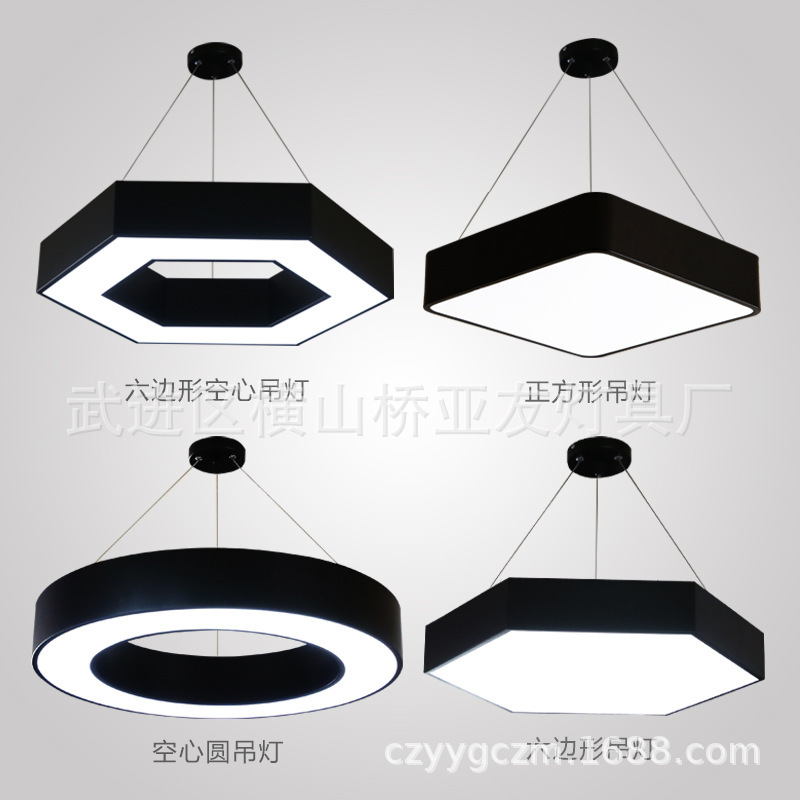 Office chandelier LED Strip lamp originality personality modern Simplicity Meeting Room square Sunlight lamps and lanterns