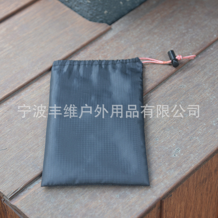 帐篷地钉收纳袋 涤纶网格布抽绳袋 单抽收纳袋