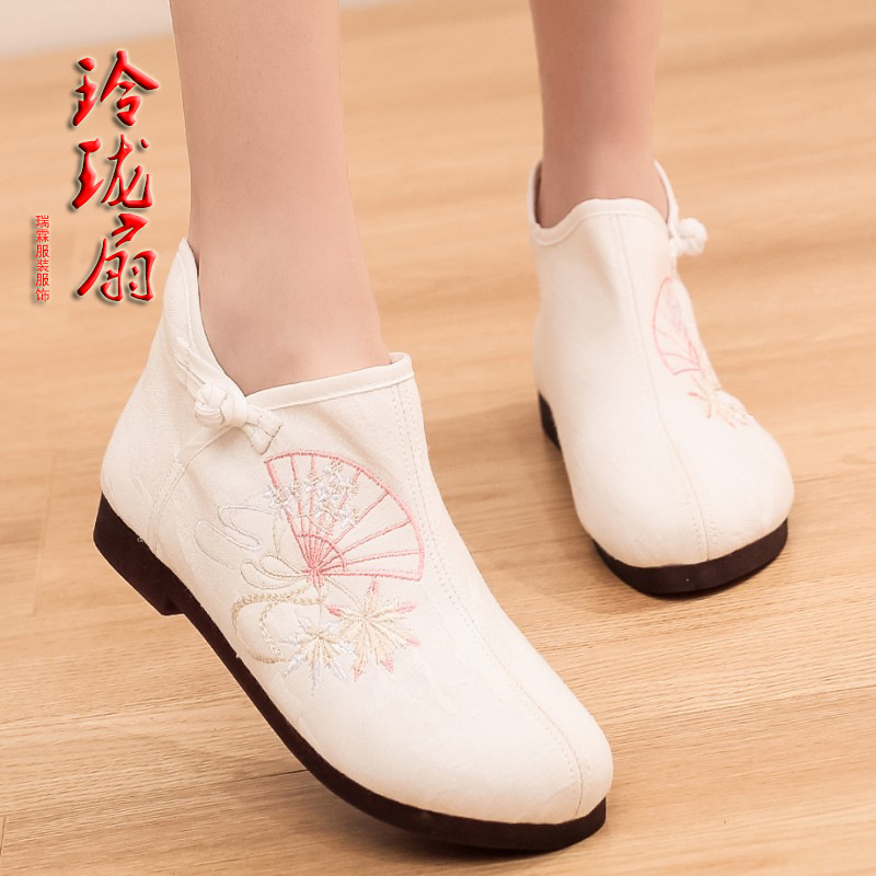 Linglong Fan Ethnic Style Antique Hanfu Shoes Peripheral Accessories Embroidered Women's Shoes Fashion Embroidered Shoes Boots Ankle Boots Linglong Fan Ethnic Style Antique Hanfu Shoes Peripheral Accessories Embroidered Women's Shoes Fashion Embroidered Shoes Boots Ankle Boots