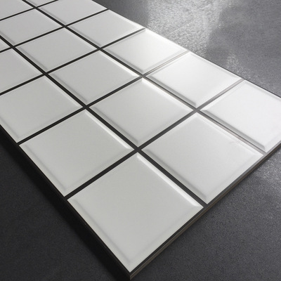 北欧风格内墙瓷砖 厨房300*600白色格子面包砖餐厅亮面墙砖瓷片砖