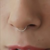 Fashionable nose piercing, golden earrings, accessory, wish, European style, 14 carat, wholesale