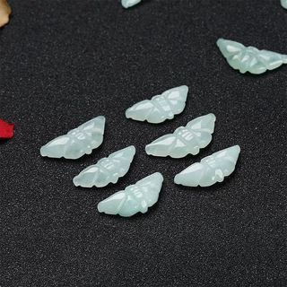 天然缅甸翡翠A货蝴蝶吊坠diy小配件散珠手链脚链腰链编制厂家批发