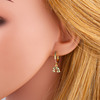 Earrings, rainbow trend small zirconium, European style, internet celebrity, micro incrustation, wholesale