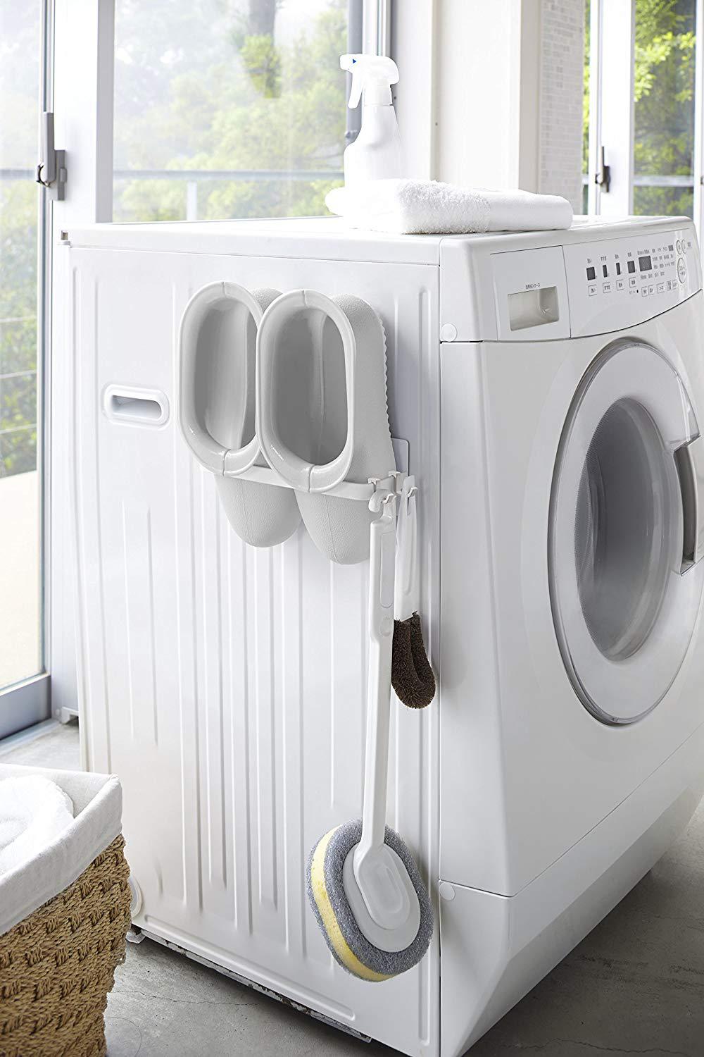 跨境专供日式洗衣机衣架置物架  免打孔整理晾衣架夹子挂钩收纳架