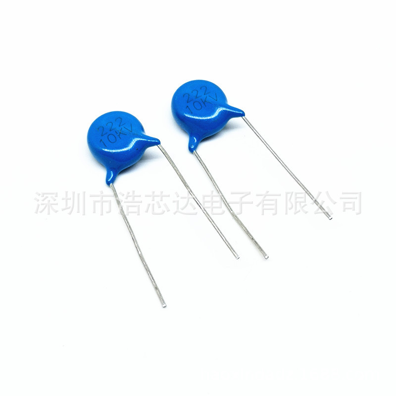 高压瓷片电容 222K 10KV/222 2200PF/1NF 10000V 优质电容