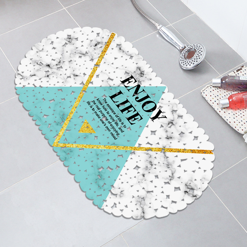 Nordic color sólido baño bañera Mat impresión antideslizante alfombra de baño antideslizante estera de ducha de PVC alfombra de baño taza de succión estera