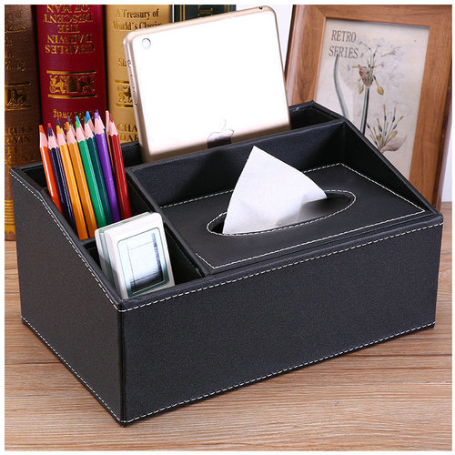 Multifunctional Leather Paper Towel Box European Style Home Car Travel Tissue Box Napkin Box Coffee Table Tissue Storage Box Wholesale