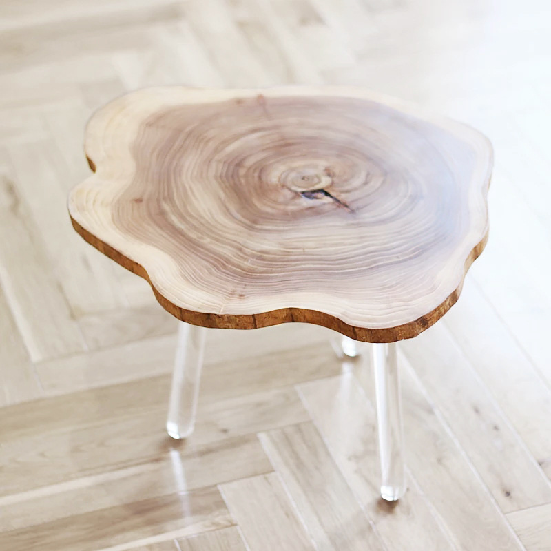 亚克力云朵茶几 边几 角几 制作厂有机玻璃透明装饰家具 简易家具