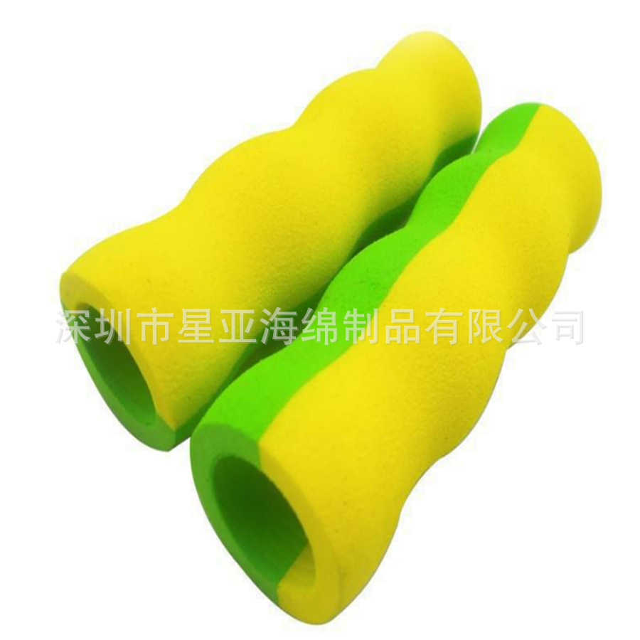 各种彩色表面条纹海绵管 橡胶手把套海绵管套定制