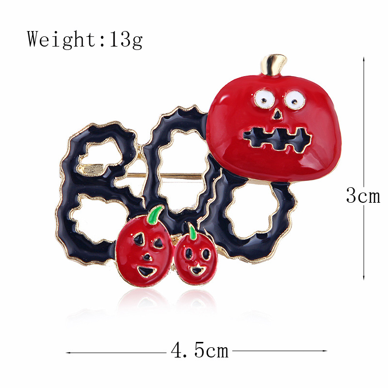 Halloween Pumpkin Head Brooch Personalized Alloy Pin Accessory_voghion.com