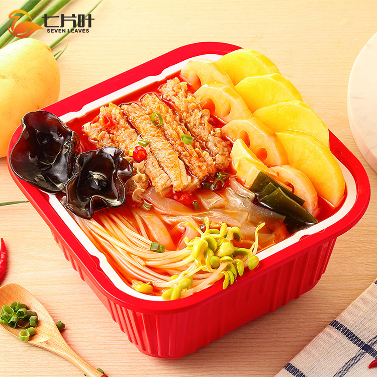 重庆七片叶自热火锅懒人方便食品网红美食麻辣牛肚自加热自煮火锅