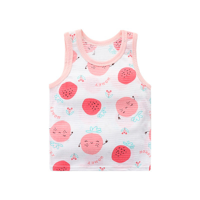 New Kids children Cartoon Slub cotton printing vest Organic pure cotton men and women vest wholesale