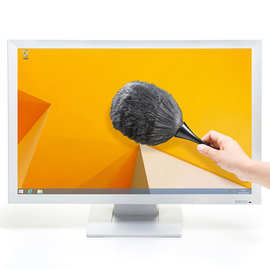 日本sanwa屏幕清洁刷大面积长毛电脑刷除尘刷去静电清灰CD-KBR1
