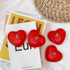 Cute small double-sided handheld mirror heart shaped