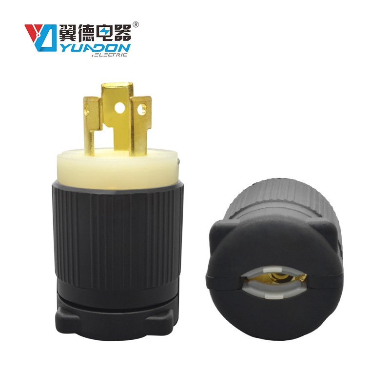 翼德电器 NEMA L5-15P美式插头插座 美标组装插头 可拆卸美国插头