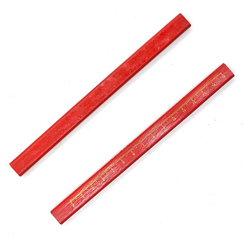 木工铅笔带刻度 扁平记号铅笔 八角木工铅笔黑色粗心 DIY手动工具