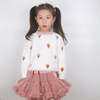 Autumn and winter Female baby children soft Cartoon Mink like thickening Plush keep warm Sweater Sweater Socket