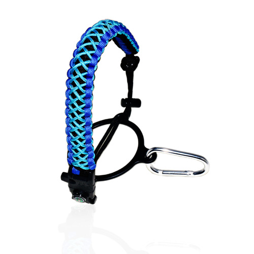 Leisure sports mountain climbing camping multi-purpose portable small compass carabiner braided rope silicone kettle handle