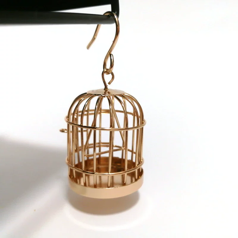 Полузакрытый подвесной [модель Birdcage с большим крючком] Аксессуары для кукольных домиков Кукольный домик Карманная игра с едой