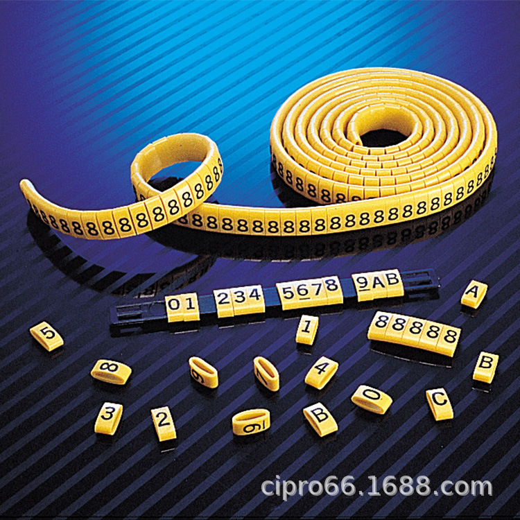 台湾凯士士KSS扁型配线标志//号码管/记号环/号码环