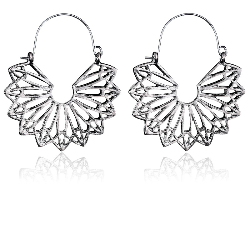 Retro metal fashionable earrings, European style, boho style
