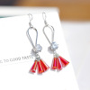 Earrings from pearl, internet celebrity, silver 925 sample