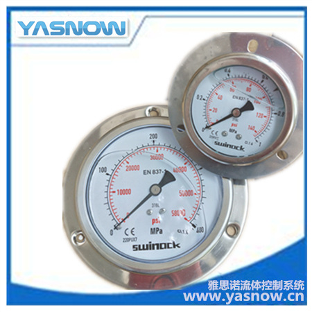 轴向高压压力表定制 超高压压力表 SWINOCK超高压压力表