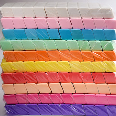 High-density diamond puff four-color large game piece sponge puff for photography studio, dry and wet two-use puff bulk wholesale