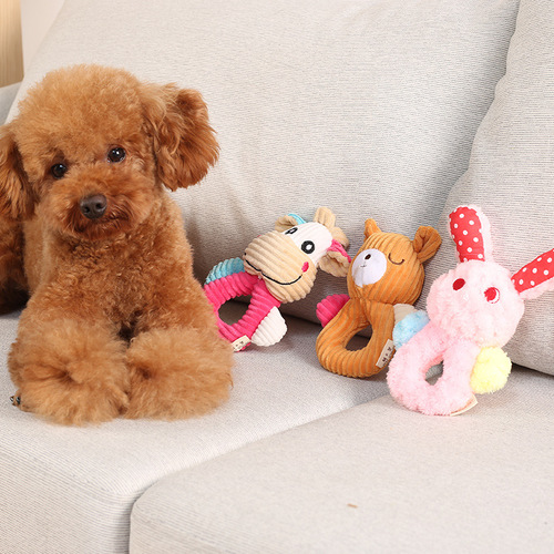 Pet Toy Manufacturer Wholesale Plush Sound Interactive Dog Toy Handheld Animal Figure Plush Dog Toy