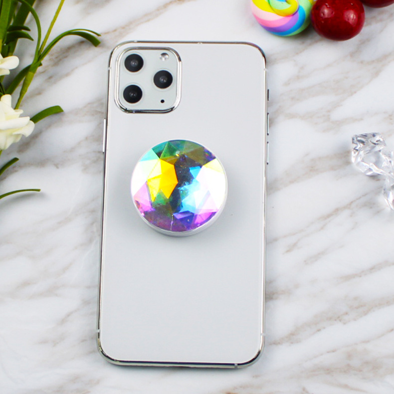 Tiktok mismo estilo diamante grande soporte de anillo plegable superficie de diamante creativo perezoso soporte telescópico lote directo de fábrica