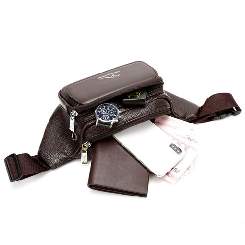 Kangaroo waist bag men's mobile phone waist bag hanging bag seniors mobile phone waist bag crossbody chest bag sports shoulder bag business bag