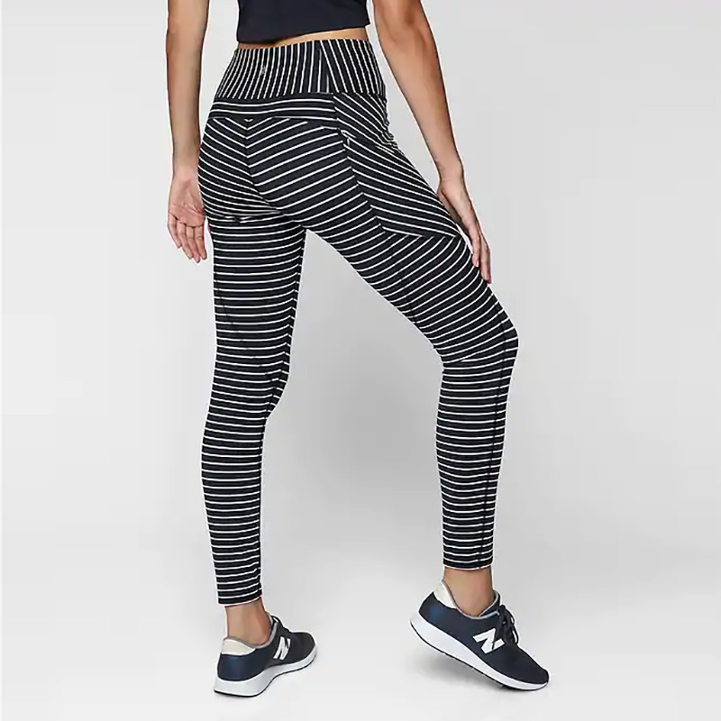 striped sports leggings  NSLX20276