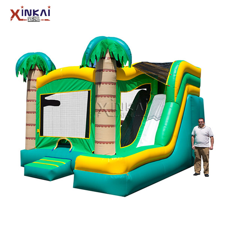 儿童小型淘气堡充气城堡充气跳床滑梯组合蹦蹦床游乐设备