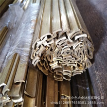 订做异型黄铜材 H59黄铜条 各黄铜异型材 水磨石防滑铜条批发