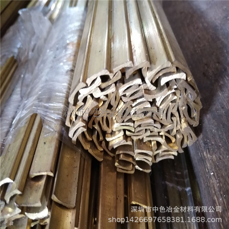 订做异型黄铜材 H59黄铜条 各黄铜异型材 水磨石防滑铜条批发