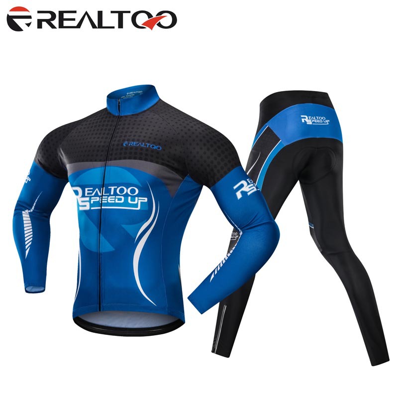 2022 REALTOO men's spring and autumn long-sleeved cycling jersey sports suit