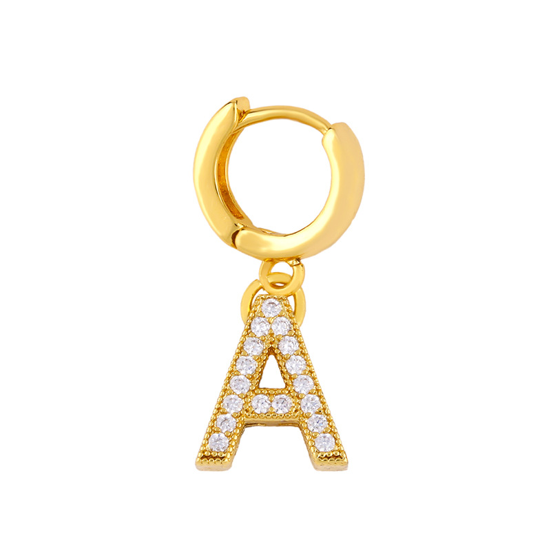 Alphabet Earrings With Diamonds display picture 21