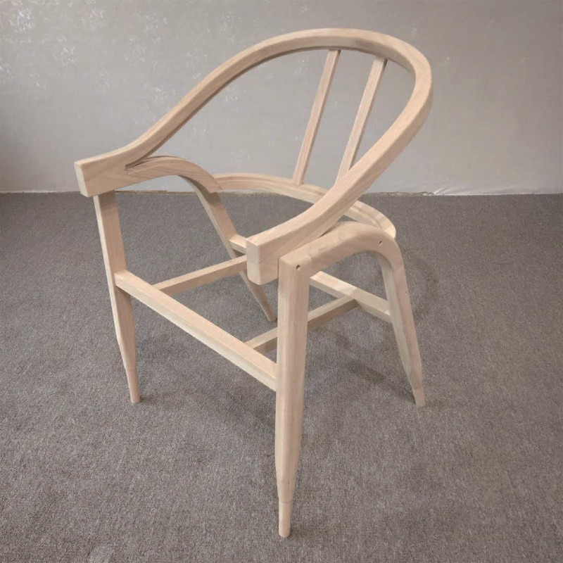 餐厅新款橡胶鸭子椅白茬椅子简欧实木凳子北欧吧台铁艺高脚餐椅