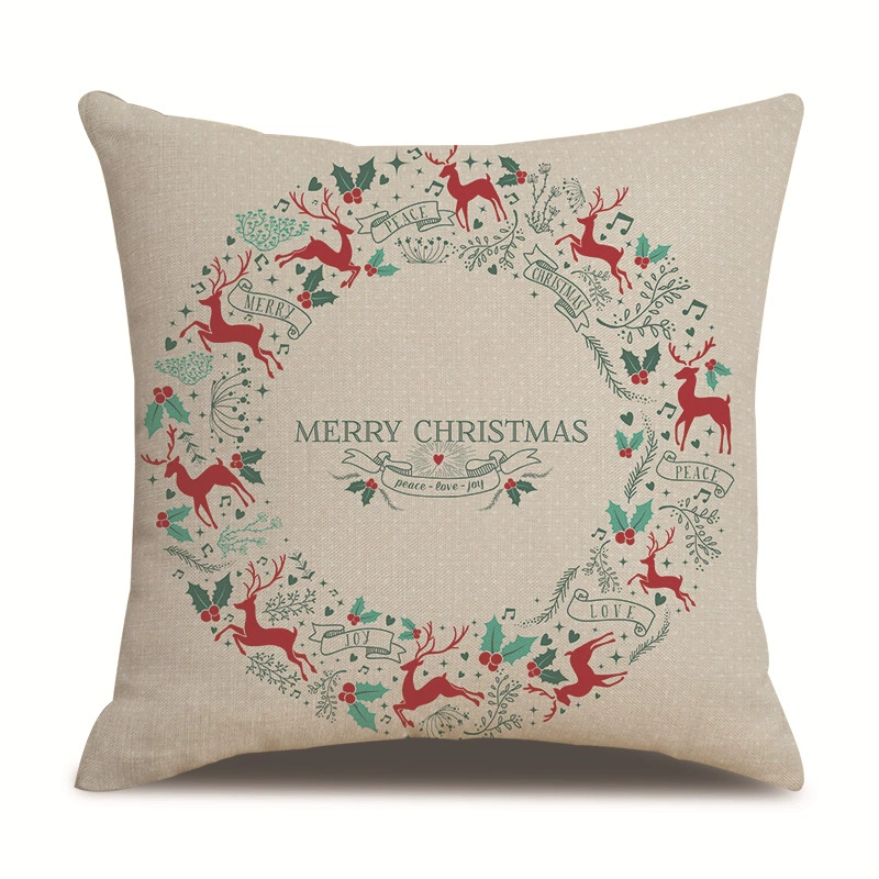 Christmas pillow, pillowcase, sofa for bed