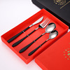 Cross -border direct selling 304 stainless steel Portuguese tableware set knife fork spoon can customize logoipo Osi dining knife