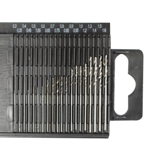 High speed steel twist drill bits, 20 mini drill bits set, a box of 0.3mm-1.6mm fine drill bits directly supplied from the manufacturer