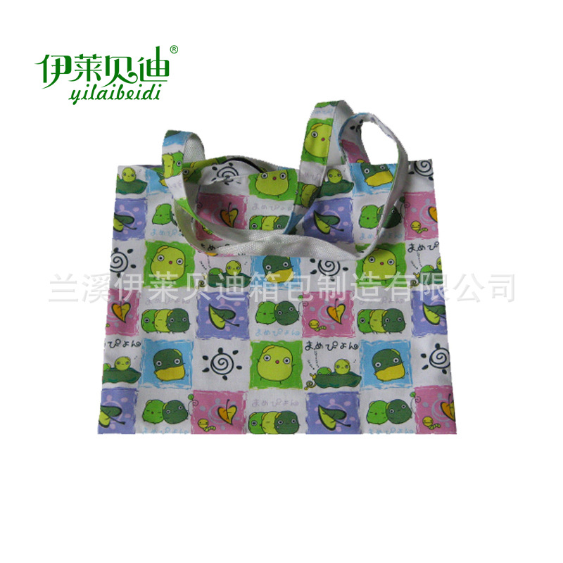 批发热转印印花帆布购物袋 棉布环保购物袋厂家定做logo