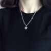 Retro brand trend necklace, silver 925 sample, punk style, internet celebrity