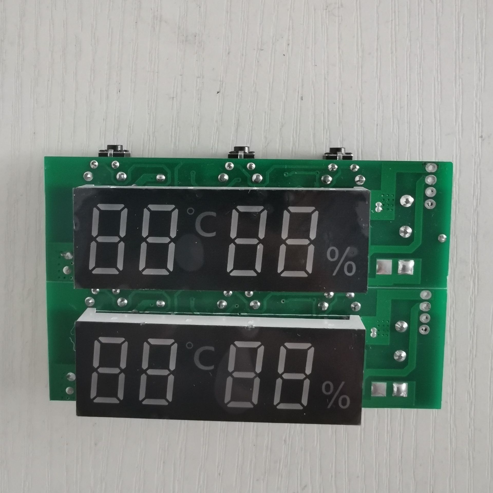 风扇控制PCBA 高精度数字传感器温湿度显示线路板 多档调速电路板