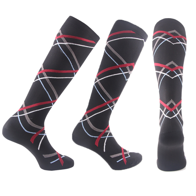 跨境新款男女运动压缩袜长筒压力袜骑行护腿袜Compression socks