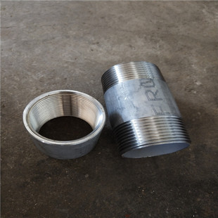 Factory direct steel short pipe outer wire joint American standard NPT galvanized double outer wire