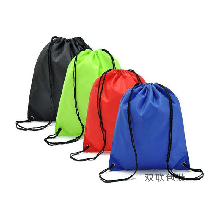 定做防水束口袋抽绳双肩包牛津布袋尼龙赛事背包涤纶拉绳收纳袋